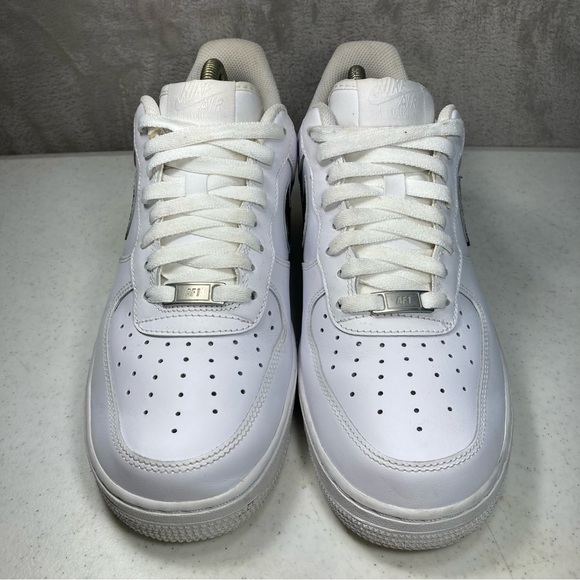 Nike White Air Force 1 Paint Dripping Navy Blue Custom Men's Sz 11 315115-112 - Picture 2 of 11